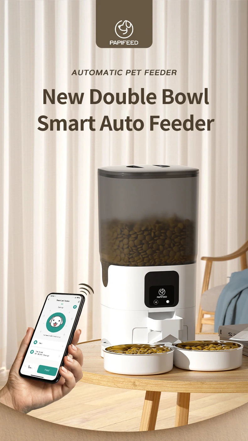 PAPIFEED pet double bowl smart automatic feeder