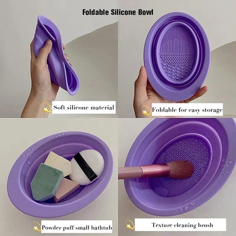 Silicone Makeup Brush Cleaner Bowl