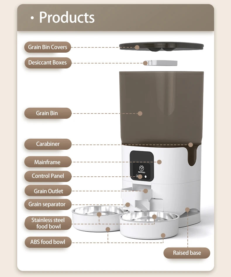 PAPIFEED pet double bowl smart automatic feeder